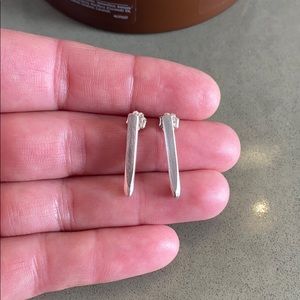Sterling Silver Handmade Bar Earrings